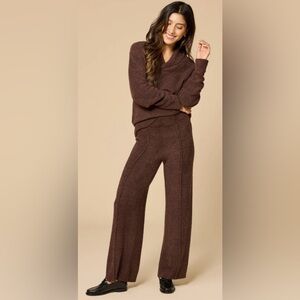 NWT Softies marshmallow top and pant lounge set in medium and espresso brown